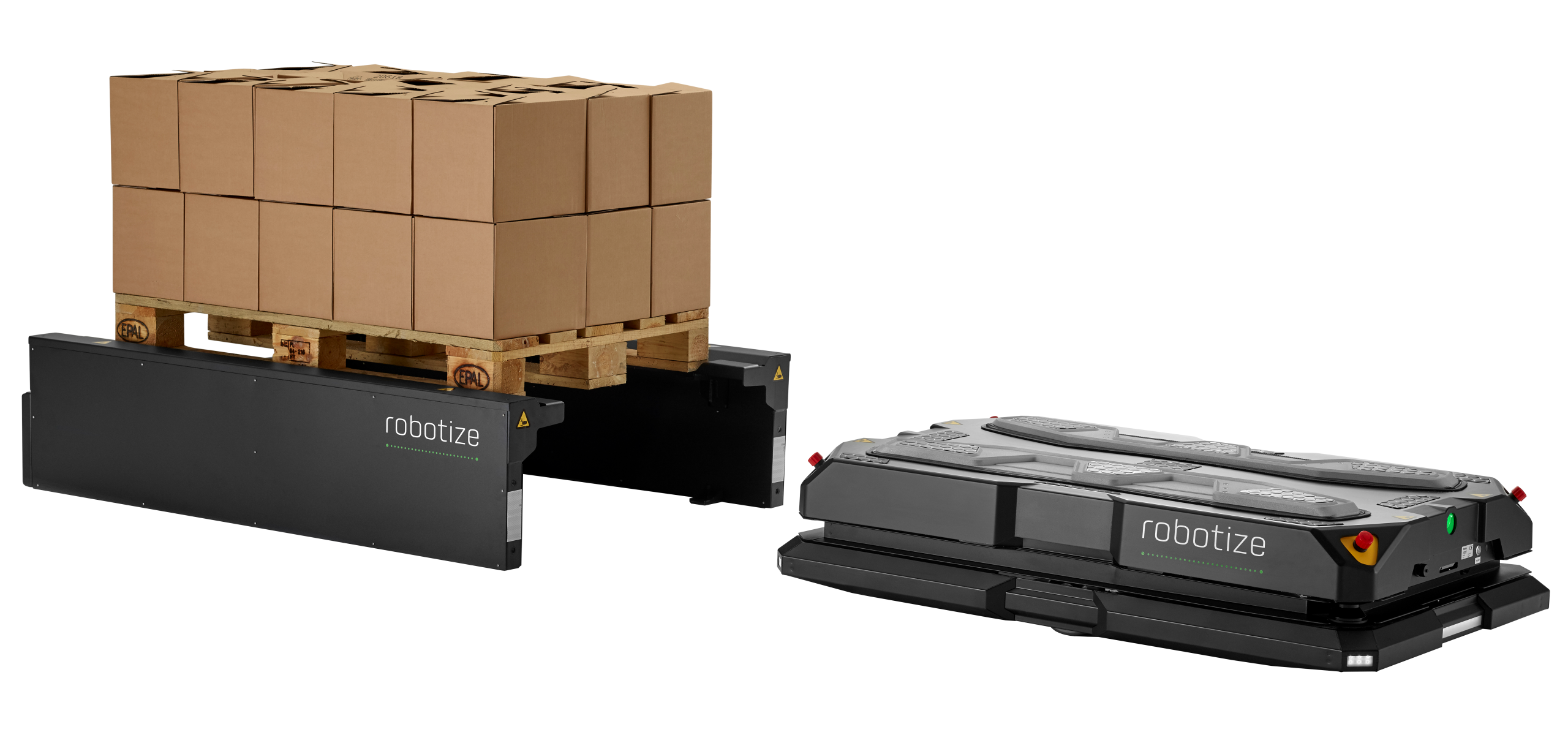 Veilig en volledig automatische pallettransport 24/7/365